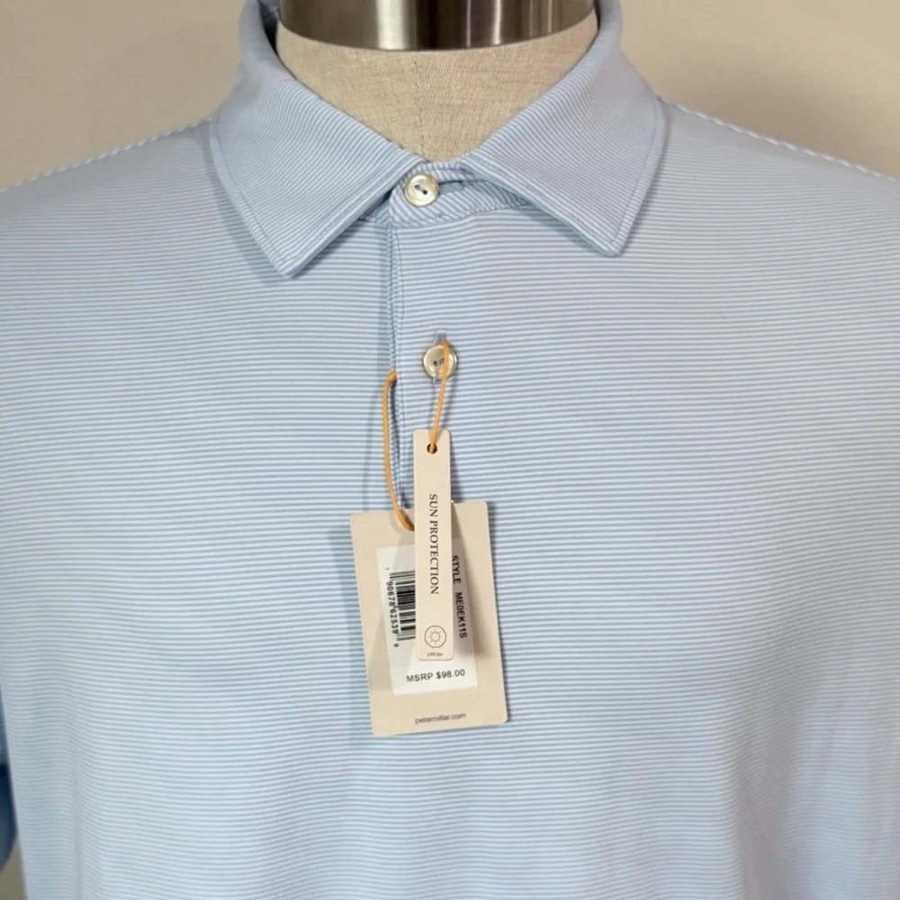 NWT Peter Millar Crown Sport Jubilee Performance Summer Comfort Polo Sz M - Picture 2 of 5